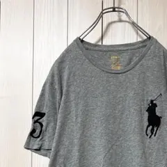 美品 POLO RALPH LAUREN ビッグ ポニー Tシャツ M グレー