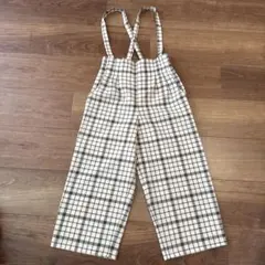 グローバルワーク　120 チェック柄 サスペンダー付きパンツ