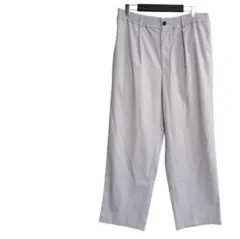 【ジーユー】ワイドイージートラウザーパンツ ウエストゴム ストレート グレー