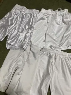 白　ホワイト サッカー　ウェア　半ズボン 140cm インナーパンツ計4枚
