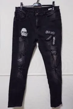 00s archive skull gimmick denim 刺繍 y2k