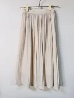 【美品】ハニーズミディ丈スカート|オフホワイト|Sサイズ