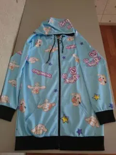 F シナモロール ジップアップパーカー 水色 サンリオ