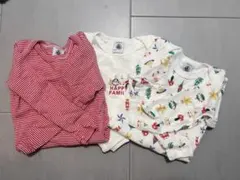PETIT BATEAU クリスマス限定デザイン シャツ肌着 3枚セット
