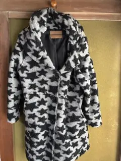 フード付き星柄ロングコート