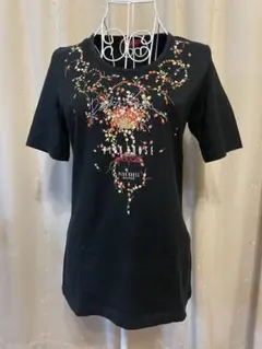 PINK HOUSE ブラック 半袖Tシャツ 花柄のサムネイル
