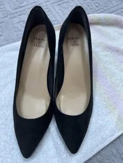 Odette e Odile パンプス ブラック スエード調　黒　24センチ