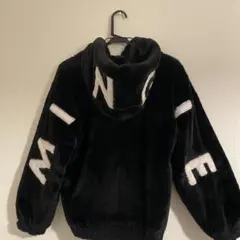 フリース フード付きジャケット ブラック