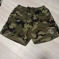 迷彩ショートパンツ ドローストリング付き