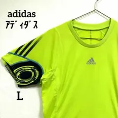 adidasアディダスadizeroアディゼロメンズトレーニングウェア蛍光緑L