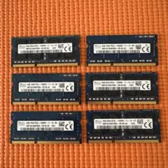 SK hynixノートPCメモリー4GB PC3L✖︎ 6枚