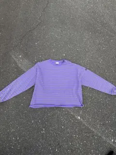 Columbia ボーダー 長袖Tシャツ パープル Lのサムネイル