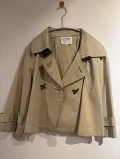 LANVIN en Bleuショートトレンチコート ベージュ38 ケープデザインのサムネイル