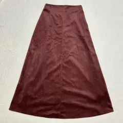 アンドサーチ　コーデュロイロングスカート　Ｍ　Aライン　ウエストゴム　a2069