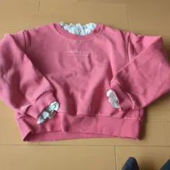 ジェニイ　フリル付きピンクトレーナー　140