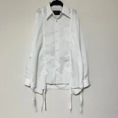 【完売品】GRANCYダメージヴィンテージデザインシャツ ホワイトMメンズ