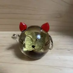 金箔入り猫 ガラス細工