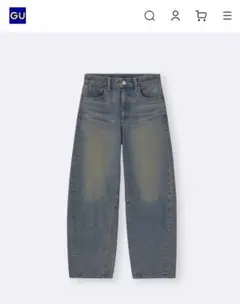 【限定値下】GU バレルレッグジーンズデニム　Lサイズ