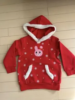 Hot Biscuits 赤 フード付きトレーナー 110cm