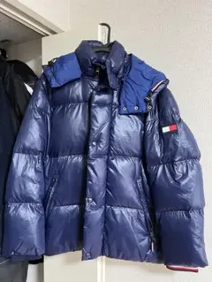 TOMMY HILFIGER フード付きダウンジャケット ネイビー