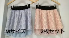 fuerte ひざ上丈スカート 花レース 総レース 花柄 フェルテ Mサイズ