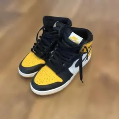 NIKE ハイカットスニーカー イエロー/ブラック/ホワイト　23.5cm