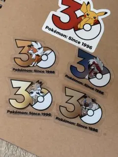 ポケモン 30周年 ステッカー　イワンコ　ルガルガンのサムネイル