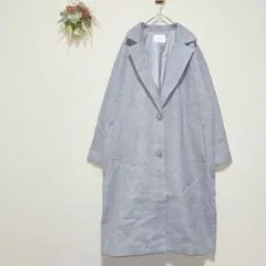 美品 ローリーズファーム【L】チェスターコート ライトグレー オーバーサイズ