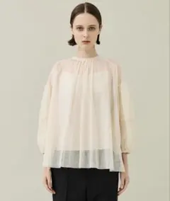 【CLANE/クラネ】シアーチュールバルーンスリーブトップスのサムネイル