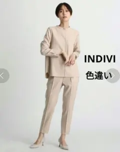 洗えるUVカットブラウス パンツ セットアップ INDIVI インディヴィ美品