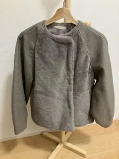 StyleNote グレー フェイクファーコート M