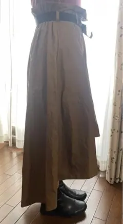 KBF+ ベルト付きロングスカート　フリーサイズ
