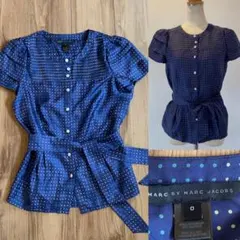 MARCJACOBS マークジェイコブス　シルク100 ドット　リボンブラウスのサムネイル