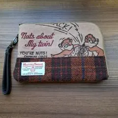 ハリスツイード ディズニー ドナルドダック 舟型ポーチ harristweed 
