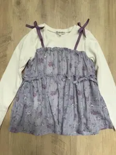 エニィファム　紫色花柄チュニック 120