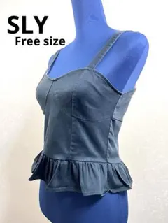 SLY ペプラムタンクトップ FREEサイズ 24A267