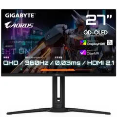 GIGABYTE AORUS 有機EL 27型ゲーミングモニター FO27Q3のサムネイル