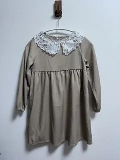 美品 PAIR MANON ブラウン 長袖ワンピース 120