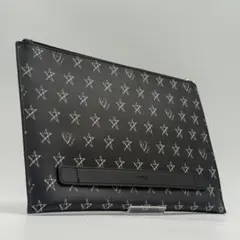 ✨極美品✨　希少　FURLA 星柄 ブラック クラッチバッグ　セカンドバッグ