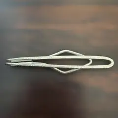 US ヴィンテージ ネクタイピン クラシックタイプ シルバートーン バイアス