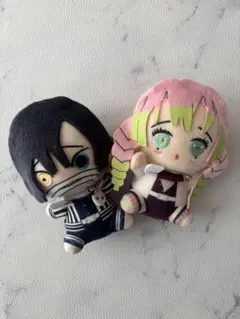 鬼滅の刃くっつきぬいぐるみバッジ［伊黒小芭内＆甘露寺蜜璃セット］