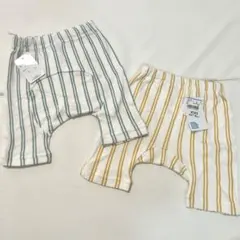 【新品】ベビーストライプパンツ70センチ 2枚セット