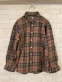 小さいサイズ！Burberry(vintage)☆ノバチェック圧縮ウールシャツ