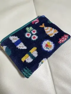 【美品】レア廃盤品　フェイラー　オースシ　お寿司　ポーチ　ハンカチ オースシ ハンカチポーチ(ネイビー): LOVERARY BY FEILER