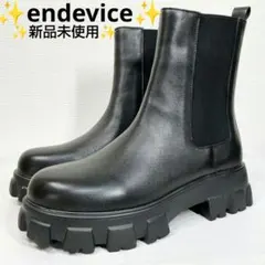 ✨新品未使用 endevice エンデバイス　サイドゴアブーツ　厚底　黒　25のサムネイル