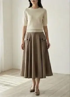 FOXEY フォクシー LadyCircular スカート 38 ベージュウール