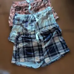 チェック柄ショートパンツ 3枚セット