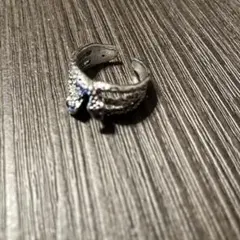 【1994】新品 シルバー調 スネークリング 装飾 11号