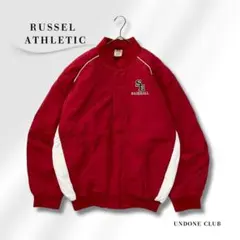 Russell ナイロンスタジャン 赤 中綿 BASEBALL刺繍 M