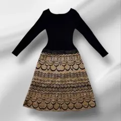 Zelal♡ニット ドッキング ワンピース